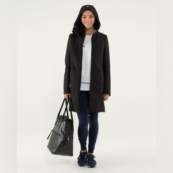 Lululemon City Softshell Tweed Black Jacket — Size M/L Approx - Picture 1 of 12
